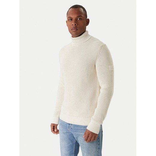 JOOP! Jeans Golf Hollio 30048179 Écru Modern Fit ze sklepu MODIVO w kategorii Swetry męskie - zdjęcie 187201221