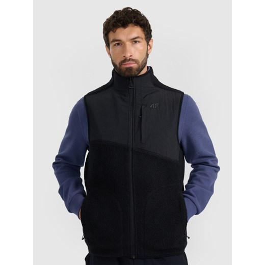 Męski bezrękawnik 4F 4FWAW25TVESM165 - czarny ze sklepu Sportstylestory.com w kategorii Kamizelki męskie - zdjęcie 187202412