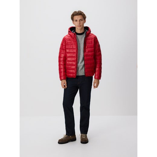 Reserved - Pikowana kurtka z kapturem - czerwony ze sklepu Reserved w kategorii Kurtki męskie - zdjęcie 187202643