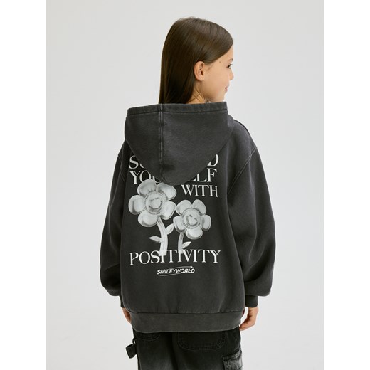 Reserved - Bluza SmileyWorld® - ciemnoszary ze sklepu Reserved w kategorii Bluzy dziewczęce - zdjęcie 187202733