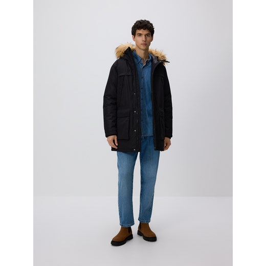 Reserved - Kurtka parka z kapturem - czarny ze sklepu Reserved w kategorii Kurtki męskie - zdjęcie 187202902