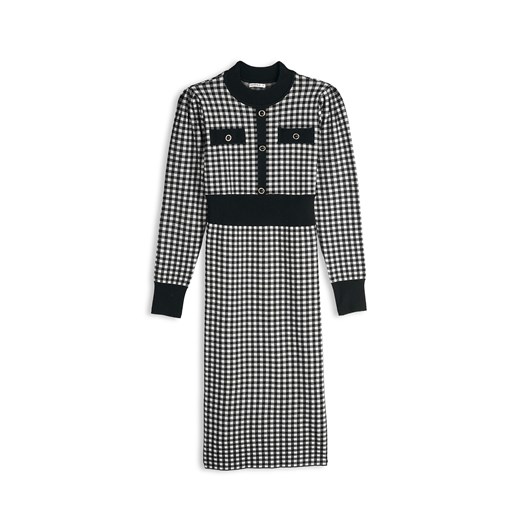 GATE Dzianinowa sukienka w kratkę 34 ze sklepu gateshop w kategorii Sukienki - zdjęcie 187203144