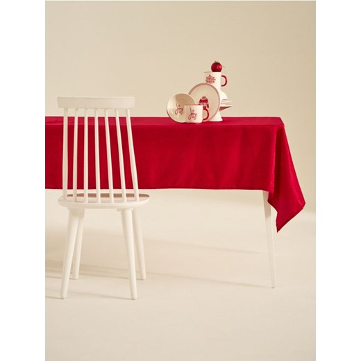 Sinsay - Obrus ze wzorem w śnieżynki - czerwony ze sklepu Sinsay w kategorii Obrusy i bieżniki - zdjęcie 187203923