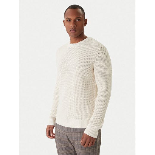 JOOP! Jeans Sweter Harono 30047662 Écru Modern Fit ze sklepu MODIVO w kategorii Swetry męskie - zdjęcie 187203990