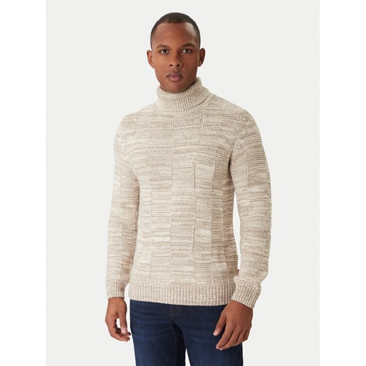 JOOP! Jeans Golf Milsom 30047472 Beżowy Modern Fit ze sklepu MODIVO w kategorii Swetry męskie - zdjęcie 187204014