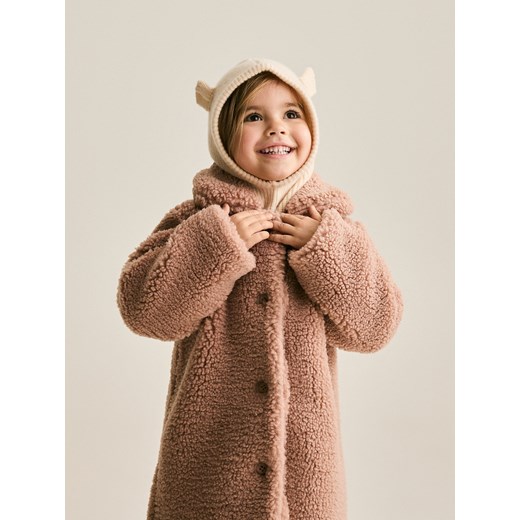 Reserved - Płaszcz z imitacji baranka - brudny róż ze sklepu Reserved w kategorii Płaszcze dziewczęce - zdjęcie 187204484
