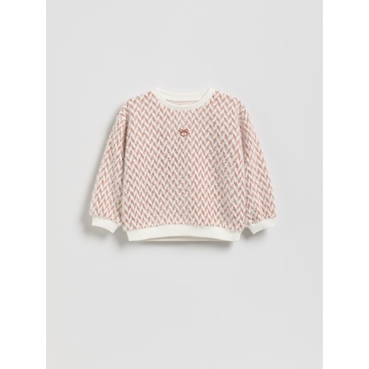 Reserved - Wzorzysty sweter - złamana biel ze sklepu Reserved w kategorii Swetry dziewczęce - zdjęcie 187204581