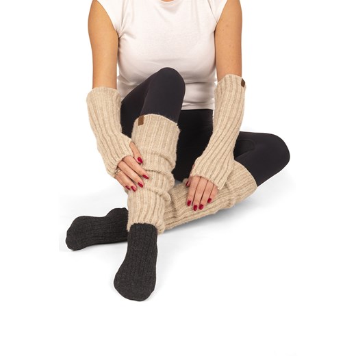 Komplet ocieplacze Vivisence 7301Kmpl beżowy ze sklepu kontri.pl w kategorii Skarpetki damskie - zdjęcie 187206994