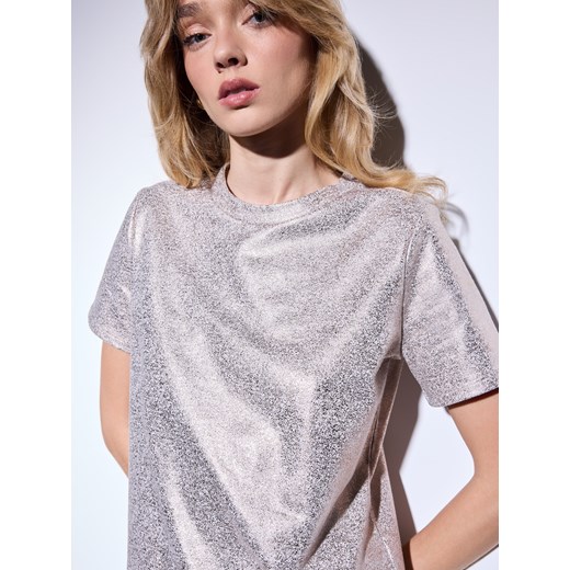 Mohito - Błyszcząca bluzka - złoty ze sklepu Mohito w kategorii Bluzki damskie - zdjęcie 187207521