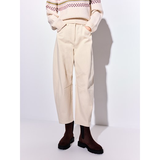 Mohito - Spodnie balloon - kremowy Mohito 38 Mohito