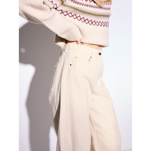 Mohito - Spodnie balloon - kremowy Mohito 36 Mohito