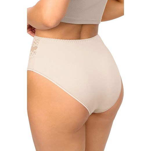 Donna beżowe figi damskie z wysokim stanem 213, Kolor beżowy, Rozmiar S, Donna ze sklepu Primodo w kategorii Majtki damskie - zdjęcie 187209152