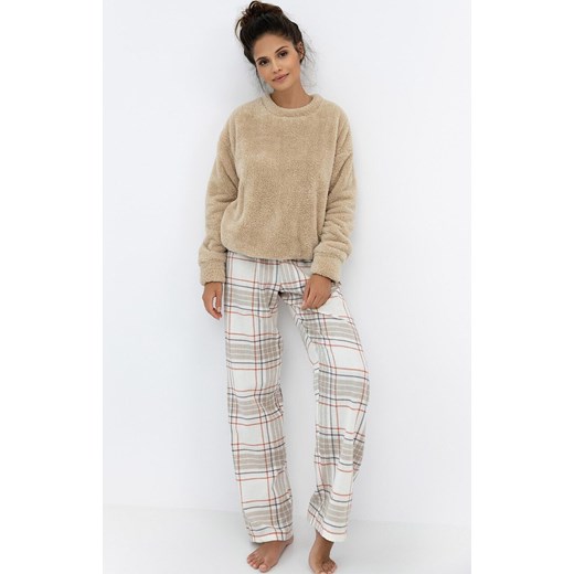 Sensis ciepła piżama damska Joyce, Kolor beżowy-wzór, Rozmiar S, SENSIS ze sklepu Primodo w kategorii Piżamy damskie - zdjęcie 187209574