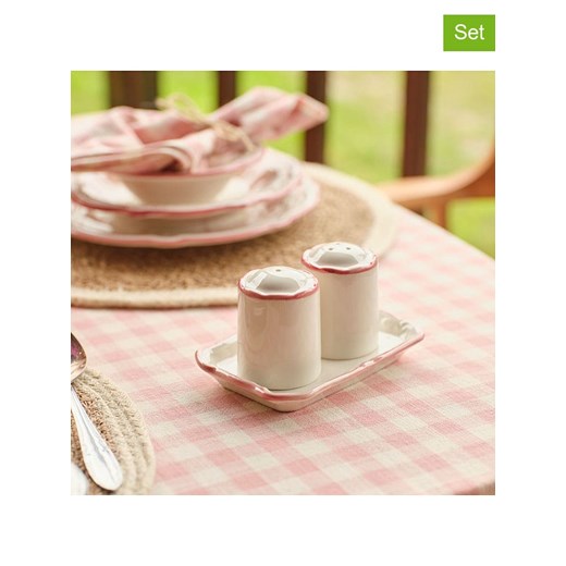 BELLA MAISON 3-częściowy zestaw w kolorze jasnoróżowo-białym ze sklepu Limango Polska w kategorii Młynki do soli i pieprzu - zdjęcie 187209742