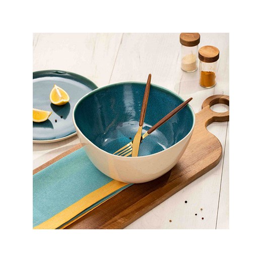 Homla Miska &quot;Sedano&quot; w kolorze biało-turkusowym - Ø 26 cm Homla onesize wyprzedaż Limango Polska