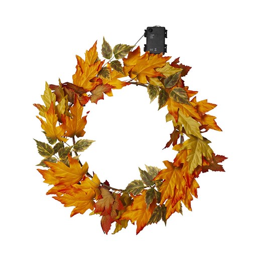 STAR Trading Dekoracyjny wieniec LED "Autumn" w kolorze pomarańczowym - Ø 45 cm - id: 17867067 - marki Star Trading - 187210324 STAR Trading Dekoracyjny wieniec LED "Autumn" w kolorze pomarańczowym - Ø 45 cm ze sklepu Limango Polska w kategorii Oświetlenie - zdjęcie 187210324