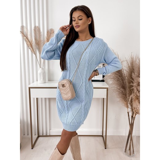 sukienka milagros błękitna one size ze sklepu UBRA w kategorii Sukienki - zdjęcie 187210642