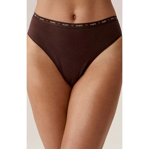 Atlantic 3-pack figi damskie Sport High Leg 3CLP-010-BRO/BEZC/GRA, Kolor brązowo-granatowo-beżowy, Rozmiar S, ATLANTIC ze sklepu Intymna w kategorii Majtki damskie - zdjęcie 187210822