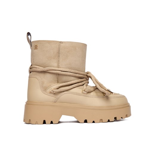 Śniegowce Tommy Hilfiger FW0FW08996 Beżowy - id: 0000305551375 - marki Tommy Hilfiger - 187213123 Śniegowce Tommy Hilfiger FW0FW08996 Beżowy ze sklepu eobuwie.pl w kategorii Śniegowce damskie - zdjęcie 187213123