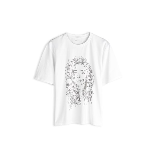 GATE Bawełniana koszulka z nadrukiem 34 ze sklepu gateshop w kategorii Bluzki damskie - zdjęcie 187214474