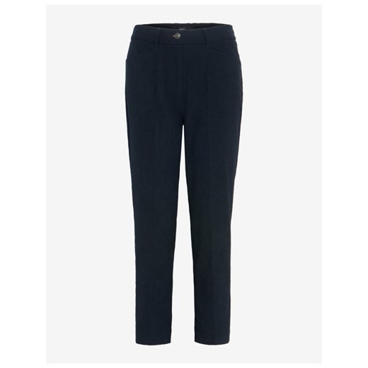 BRAX Damskie spodnie sztruksowe - Mara S Kobiety granatowy jednolity ze sklepu vangraaf w kategorii Spodnie damskie - zdjęcie 187214561