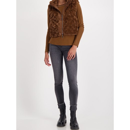 Monari Damska kamizelka ze sztucznego futra Kobiety kasztanowy jednolity - id: 798862-0001-00360 - marki Monari - 187214591 Monari Damska kamizelka ze sztucznego futra Kobiety kasztanowy jednolity ze sklepu vangraaf w kategorii Kamizelki damskie - zdjęcie 187214591