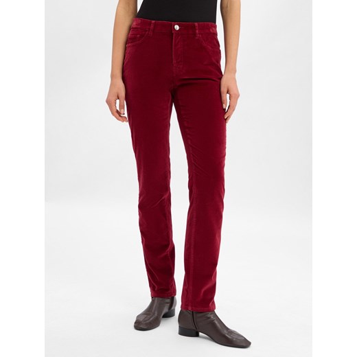BRAX Aksamitne spodnie - Mary Kobiety Bawełna bordowy jednolity 36 vangraaf