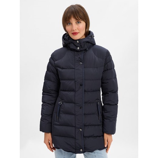 Marie Lund Damska kurtka pikowana Kobiety granatowy jednolity ze sklepu vangraaf w kategorii Kurtki damskie - zdjęcie 187214612