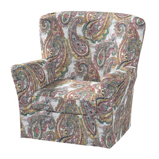 Pokrowiec na fotel Tomelilla wysoki z zakładkami ze sklepu dekoria.pl w kategorii Pokrowce na kanapy i fotele - zdjęcie 187215182