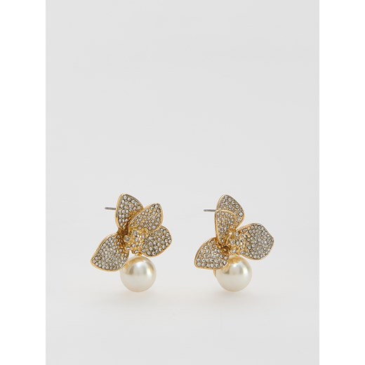 Reserved - Kolczyki w kształcie kwiatów - złoty ze sklepu Reserved w kategorii Kolczyki - zdjęcie 187216930