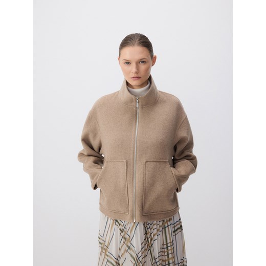 Reserved - Kurtka z wełną - beżowy Reserved M okazja Reserved