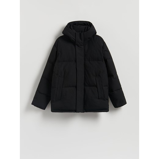 Reserved - Pikowana kurtka z kapturem - czarny ze sklepu Reserved w kategorii Kurtki męskie - zdjęcie 187217010