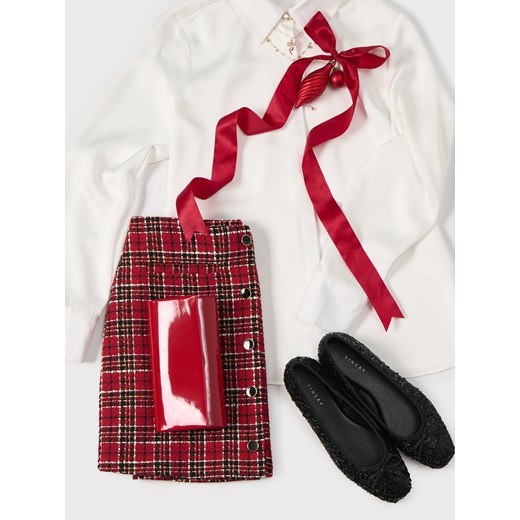 Sinsay - Spódnica mini w kratę - wielobarwny Sinsay S Sinsay