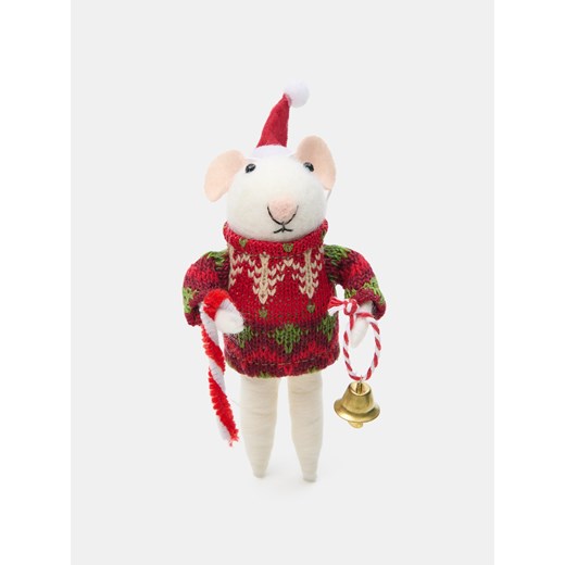 Sinsay - Dekoracja świąteczna w kształcie myszy - czerwony Sinsay One Size Sinsay