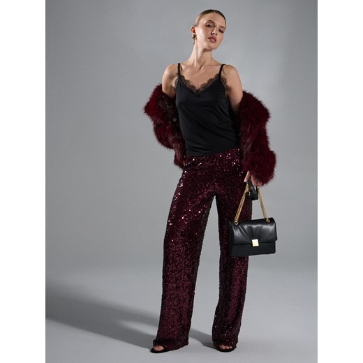 Sinsay - Top z koronką - czarny Sinsay M Sinsay