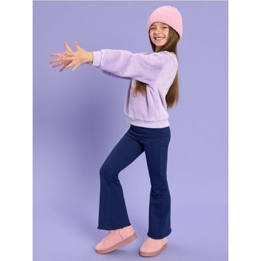 Sinsay - Spodnie dresowe flare - granatowy ze sklepu Sinsay w kategorii Spodnie dziewczęce - zdjęcie 187218342