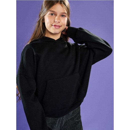 Sinsay - Bluza hoodie basic - czarny - id: 991CE-99X - marki Sinsay - 187218410 Sinsay - Bluza hoodie basic - czarny ze sklepu Sinsay w kategorii Bluzy dziewczęce - zdjęcie 187218410