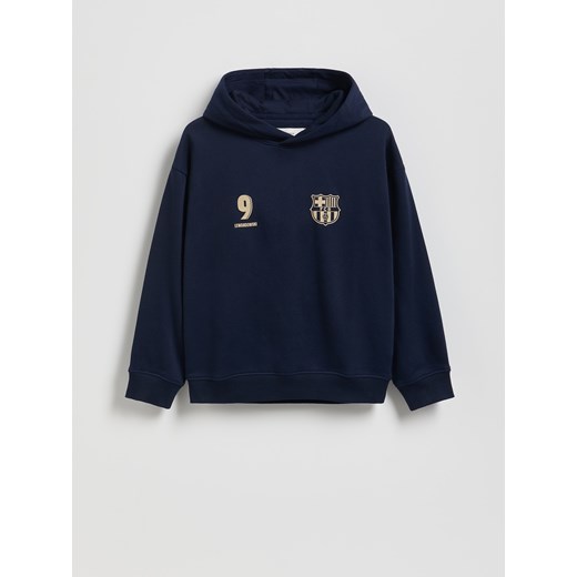 Reserved - Bluza FC Barcelona Lewandowski - granatowy ze sklepu Reserved w kategorii Bluzy chłopięce - zdjęcie 187219531