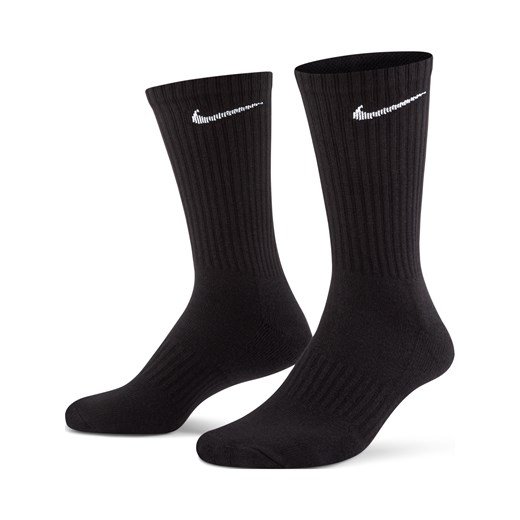 Klasyczne skarpety treningowe Nike Everyday Cushioned (3 pary) - Czerń ze sklepu Nike poland w kategorii Skarpetki damskie - zdjęcie 187219932