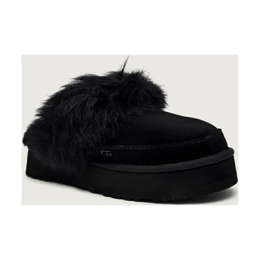 UGG Ocieplane mule W DISQUETTE CHALET| shearling | zamsz | z dodatkiem wełny ze sklepu Gomez Fashion Store w kategorii Kapcie damskie - zdjęcie 187219982