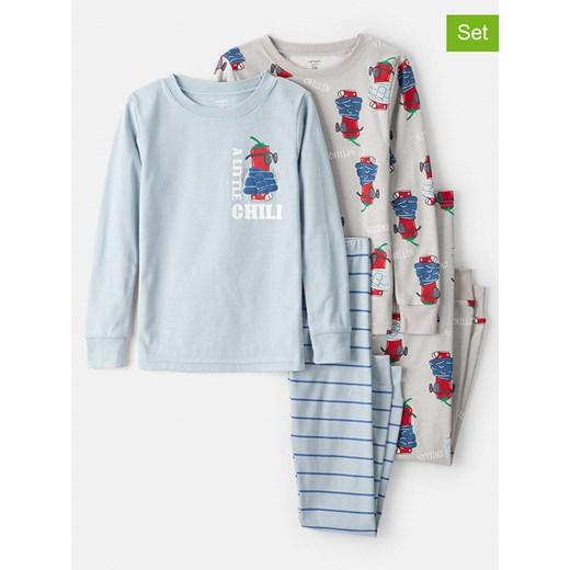 carter&apos;s Piżamy (2 szt.) w kolorze błękitnym i szarym ze sklepu Limango Polska w kategorii Piżamy dziecięce - zdjęcie 187221901