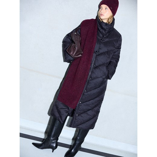 Mohito - Bordowy szalik z wełną alpaki - kasztanowy Mohito ONE SIZE Mohito