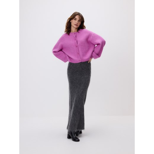 Reserved - Kardigan z wełną - intensywny róż ze sklepu Reserved w kategorii Swetry damskie - zdjęcie 187222801