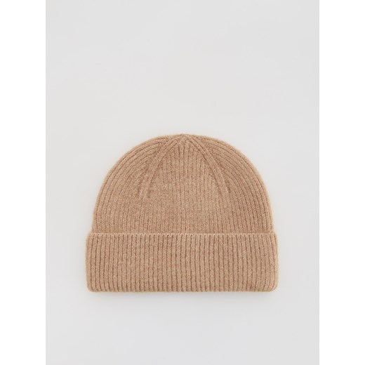 Reserved - Czapka beanie - brązowy - id: 633FE-82X - marki Reserved - 187223010 Reserved - Czapka beanie - brązowy ze sklepu Reserved w kategorii Czapki zimowe damskie - zdjęcie 187223010