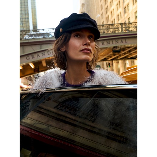 Reserved - Kaszkiet z wełną - czarny ze sklepu Reserved w kategorii Kaszkiety damskie - zdjęcie 187223021