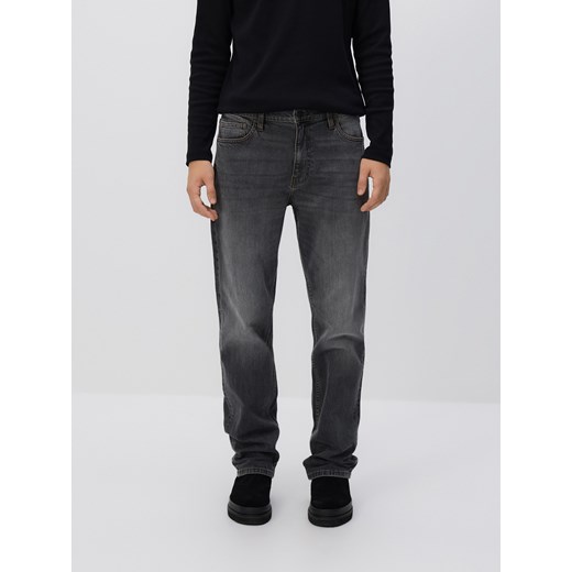 Reserved - Jeansy slim z efektem sprania - czarny ze sklepu Reserved w kategorii Jeansy męskie - zdjęcie 187223274