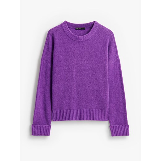 Mohito - Fioletowy sweter basic - fioletowy ze sklepu Mohito w kategorii Swetry damskie - zdjęcie 187223764