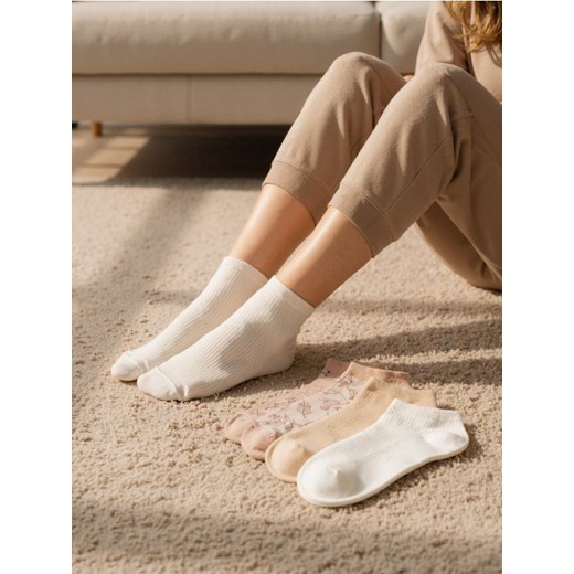 Sinsay - Prążkowane skarpetki 5 pack - wielobarwny ze sklepu Sinsay w kategorii Skarpetki damskie - zdjęcie 187225404