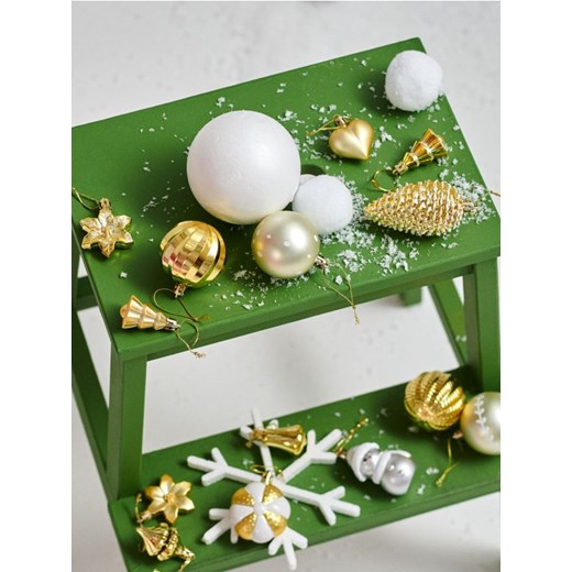 Sinsay - Zestaw bombek choinkowych o różnych kształtach 30 pack - złoty ze sklepu Sinsay w kategorii Dekoracje bożonarodzeniowe - zdjęcie 187225423