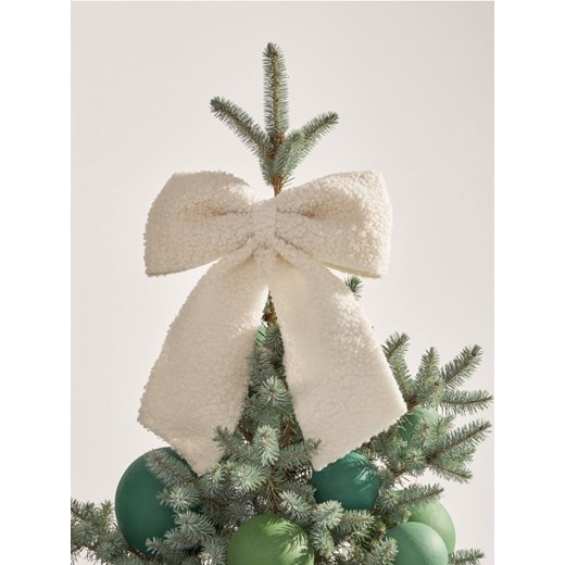 Sinsay - Świąteczna dekoracyjna kokarda - kremowy Sinsay One Size Sinsay